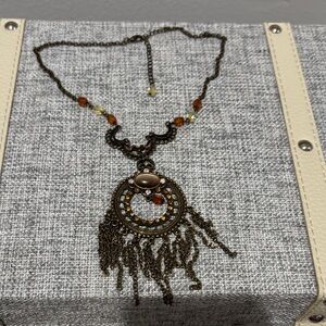 Elegant Brown Beaded Necklace